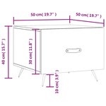 vidaXL Table basse Chêne marron 50x50x40 cm Bois d'ingénierie