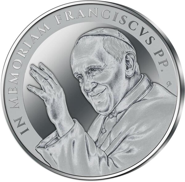 Pièce de monnaie en Argent 5 Dollars g 31.1 (1 oz) Millésime 2025 POPE FRANCIS
