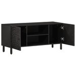 vidaXL Meuble TV noir 105x33x46 cm bois massif de manguier