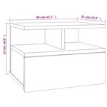 vidaXL Tables de chevet flottantes 2 Pièces Chêne sonoma Bois ingénierie