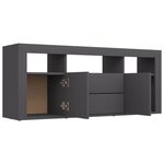 vidaXL Meuble TV Gris 120x30x50 cm Bois d'ingénierie