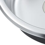 vidaXL Évier de cuisine avec crépine et piège Acier inoxydable