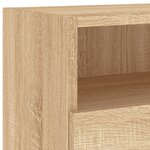vidaXL Meuble TV mural chêne sonoma 100x30x30 cm bois d'ingénierie