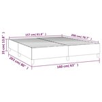 vidaXL Cadre de lit Gris clair 160x200 cm Velours