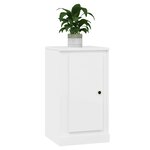 vidaXL Buffet blanc brillant 37 5x35 5x67 5 cm bois d'ingénierie
