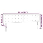 vidaXL Tête de lit à LED Taupe 180x5x78/88 cm Tissu
