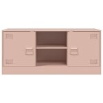 vidaXL Meuble TV rose 99x39x44 cm acier