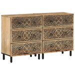 vidaXL Armoires latérales 2 Pièces 60x33x75 cm bois massif de manguier