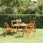 vidaXL Chaises pliables de jardin lot de 4 Bois d'acacia massif
