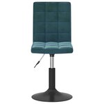 vidaXL Chaises pivotantes à manger lot de 2 bleu velours