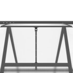 vidaXL Serre avec cadre de base anthracite 334x169x195 cm aluminium