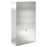 vidaXL Boîte aux lettres de dépôt 44x22x82 cm Acier inoxydable