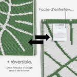 Tapis extérieur terrasse réversible - Tapis de jardin imperméable et résistant UV - Ada - Vert - 120x180 cm - HOMESCAPES