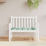 vidaXL Coussin de banc de jardin motif de feuilles 120x50x4 cm
