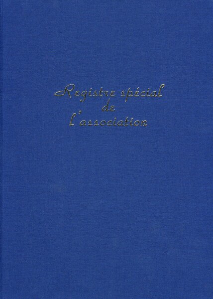 Registre Spécial de l'association 100 pages format 297 x 210 Bleu ELVE