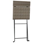vidaXL Chaises de bistrot pliantes lot de 8 Gris Résine tressée acier