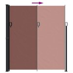 vidaXL Auvent latéral rétractable marron 220x600 cm