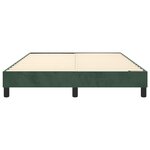 vidaXL Cadre de lit sans matelas vert foncé 140x190 cm velours