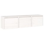 vidaXL Meubles TV 3 Pièces Blanc Bois massif de pin