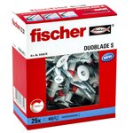 Fischer chevilles de fixation de plaque de plâtre avec vis 25 pcs
