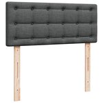 vidaXL Sommier à lattes de lit avec matelas Gris foncé 120x200cm Tissu
