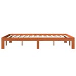 vidaXL Cadre de lit sans matelas cire marron 135x190cm bois pin massif
