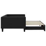 vidaXL Lit de jour avec gigogne sans matelas noir 100x200 cm