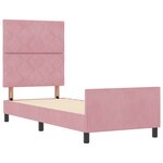 vidaXL Cadre de Lit Rose 80x200 cm Velours