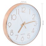 vidaXL Horloge murale 30 cm Or rosé