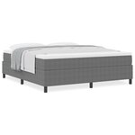 vidaXL Lit à Ressorts avec Matelas Gris Clair Super King Tissu Côtelé