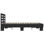 vidaXL Cadre de lit sans matelas noir 135x190 cm