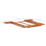 vidaXL Cadre de lit Futon japonais sans matelas Bois massif 100x200 cm