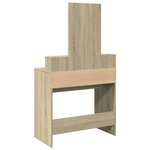 vidaXL Coiffeuse avec miroir chêne sonoma 80x41x144 5 cm