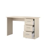 ESSENTIELLE Bureau 3 tiroirs - Décor acacia clair - L 121,2 x P 74,3 x H 55 cm