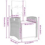 vidaXL Ensemble de salle à manger de jardin 3 pièces en poly rattan marron