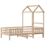 vidaXL Cadre de lit avec toit 75x190 cm bois de pin massif