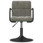 vidaXL Chaises pivotantes à manger lot de 4 gris clair velours