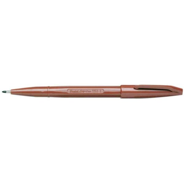 Stylo feutre sign pen s 520  brun x 12 pentel arts
