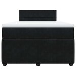 vidaXL Sommier à lattes de lit avec matelas noir 120x190 cm velours
