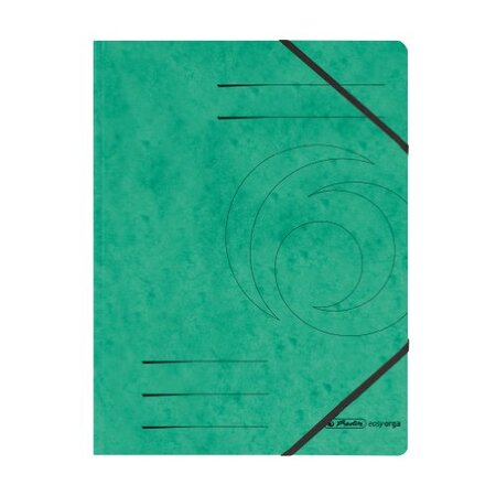 5 x Chemise à élastiques easyorga, A4, carton Colorspan, vert HERLITZ