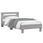vidaXL Cadre de lit sans matelas avec tête de lit 90x200 cm