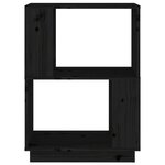vidaXL Bibliothèque/Séparateur de pièce Noir 51x25x70 cm Pin solide