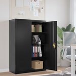 vidaXL Classeur noir 90x40x140 cm acier