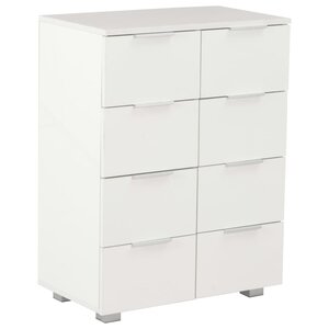 vidaXL Buffet Blanc brillant 60x35x80 cm Bois d'ingénierie