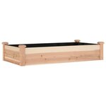 vidaXL Lit surélevé de jardin doublure 120x60x25 cm bois massif sapin