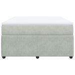 vidaXL Sommier à lattes de lit et matelas Gris clair 160x200cm Velours