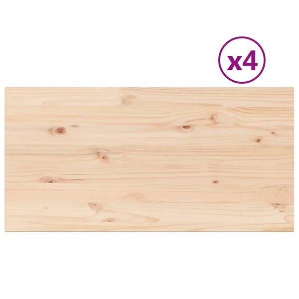 vidaXL Dessus de table 4Pièces 100x50x1 7cm rectangulaire bois pin massif