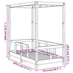 vidaXL Cadre de lit pour enfant 70x140 cm bois de pin massif