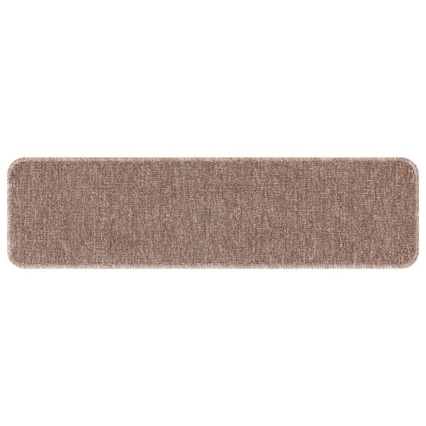 Tapis d'escalier vidaXL avec dos en latex Marron clair 20x75