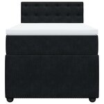 vidaXL Sommier à lattes de lit avec matelas Noir 90x200 cm Velours